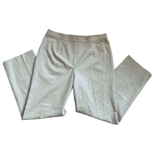 Lauren Ralph Lauren Straight Leg Cream Wool Blend Trouser Pants Size 12 Classic - Picture 7 of 10